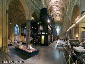 Architects transformed this 13th century church into a stunning bookshop, the Selexyz Dominicanen.