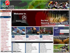 The Web site www.beijingticketing.com is accused in a lawsuit of scamming Olympic ticket buyers.