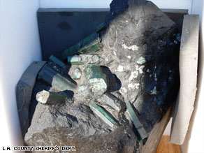 This enormous raw emerald was being kept in a Las Vegas, Nevada, warehouse.