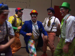 The Lev Leytzan clowns perform for children and patients in hospitals to spread laughter and joy.