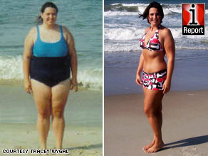 Tracey Wygal weighed 295 pounds before starting a "clean diet," k...