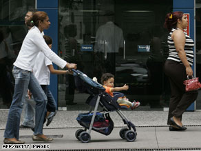 parent and world facing stroller