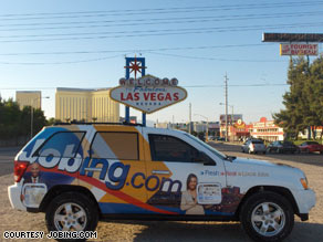 Jobing.com says that 60 percent of its 270 employees drive the rolling billboards.