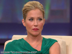 "It doesn't feel the same, and it's hard to carry your purse," Christina Applegate says. "I cry at least once a day."