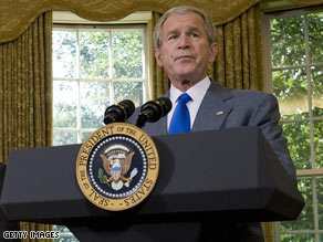 President Bush on Monday said the men and women of the armed forces deserve "our unflinching support."