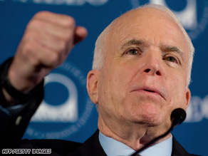 John McCain's campaign says it's getting its ads off Web sites that vilify Barack Obama.