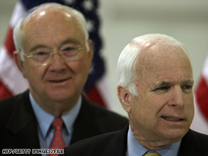 Phil Gramm, left, is an economic adviser for Sen. John McCain.