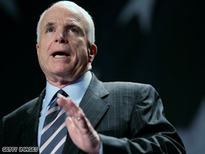 Sen. John McCain addresses the League of United Latin American Citizens last week in Washington.