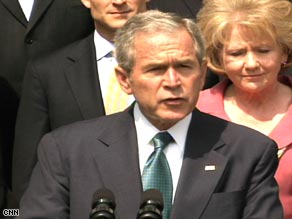 Americans "are counting on Congress to lift the ban" on offshore drilling, President Bush says.