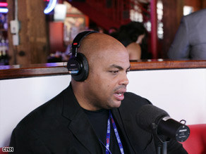 Former NBA star Charles Barkley says the next president must deal with poverty and the war in Iraq.