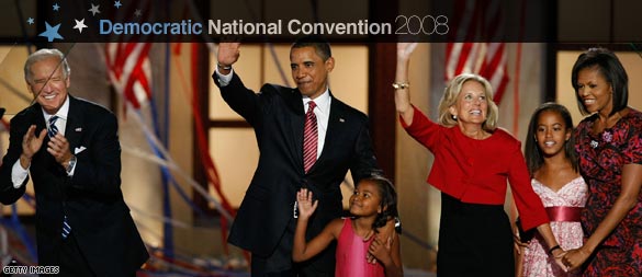Obama accepts Democratic nomination, lays out challenge to McCain