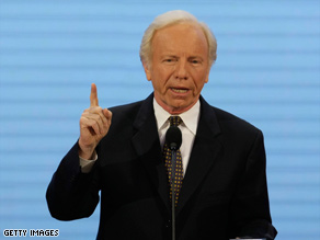 Joe Lieberman felt the brunt of Democratic attacks after he said Barack Obama didn't reach across party lines.