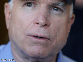 Sen. John McCain says he is the person to bring the "right kind of change" to the country.