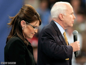 Sarah Palin and John McCain are now behind the Democratic ticket in the polls.