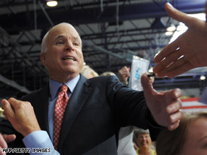 Sen. John McCain slammed Sen. Barack Obama's economic policy at a campaign event in Columbus, Ohio.