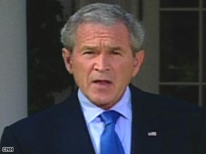 President Bush says Friday that his administration is working to solve the economic crisis.