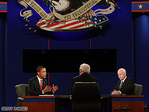 Sens. Barack Obama and John McCain debate face to face Wednesday night.