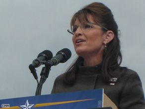 Alaska Gov. Sarah Palin holds a rally Friday in West Chester, Ohio.