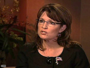 Alaska Gov. Sarah Palin speaks with CNN's Drew Griffin Tuesday.