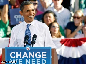 Sen. Barack Obama has an 8-point lead, according to CNN's average of national polls.