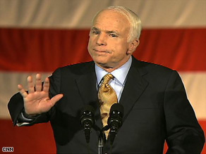 Sen. John McCain concedes defeat in the presidential election to Barack Obama.