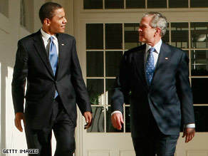 U.S. President-elect Barack Obama, with President Bush, has not commited to a missile defense shield in Europe.