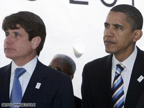 Illinois Gov. Rod Blagojevich, left, and Barack Obama attend a 2007 rally for Chicago's 2016 Olympics bid.