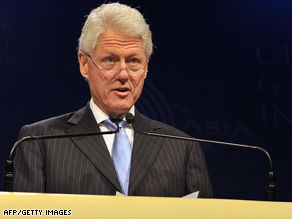 Bill Clinton speaks to at the Clinton Global Initiative conference in Hong Kong in early December.