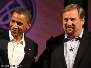 President-elect Barack Obama has chosen pastor Rick Warren to deliver the invocation at his inauguration.