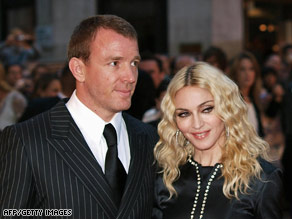 Madonna and Ritchie in London for the premiere of Ritchie's film "Rocknrolla" on September 1.