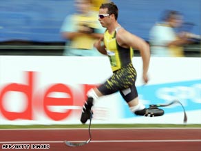 Paralympic champion Oscar Pistorious competed in two able-bodied athletics meetings in 2007.