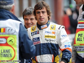 Alonso returned a time of 1:48.454 to top the standings ahead of Mass, Kovalainen and Hamilton.