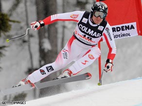 Walchhofer was winning his third World Cup downhill at Val Gardena and 14th of his career.