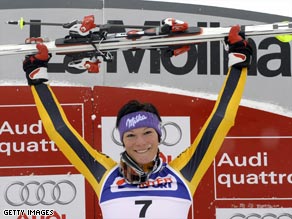 Riesch was claiming her second Wiorld Cup victory of the season after her earlier win at La Molina.