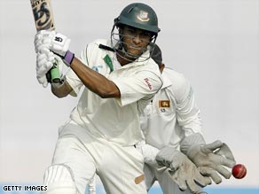 Shakib Al Hasan fell just four runs short of his century as Bangladesh lost the opening Test in Dhaka.