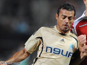 Ziani gave Marseille the lead by scoring against his former club.