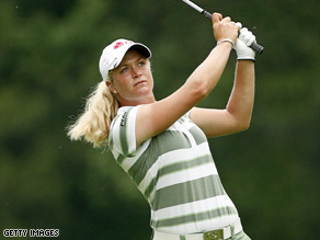 Pettersen's round was interrupted by a 72-minute hold-up for lightning.