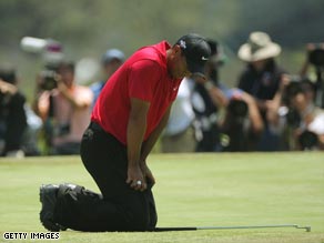 Tiger Woods at the U.S. Open in June.
