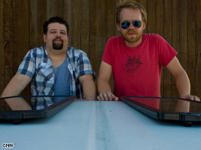 CNN.com's Cody McCloy, left, and co-pilot Brian Hardy set out on their biofuel experiment on July 28.