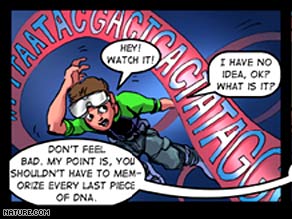 Panel from the educational comic book "Adventures in Synthetic Biology"