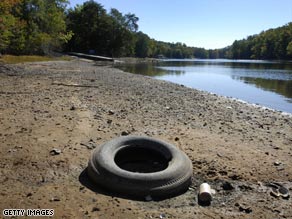 Water levels have dipped substantially at Lake Wylie, North Carolina, and other parts of the Southeast.