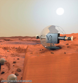 Having a ball with helper 'bots on Mars
