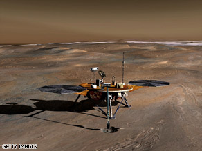 NASA says the Phoenix Lander -- depicted here in an artist's rendering -- has been silent since last week.