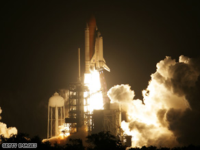Space shuttle Endeavour lifted off at 7:55 p.m. ET on Friday, en route to the international space station.