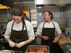 Rebe Redzepi, right, is head chef at Noma.