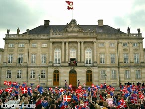 The Amalienborg palaces are the royal family's winter residence.