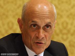 Secretary of Homeland Security Michael Chertoff, seen here in May, discussed terror watch lists Wednesday.