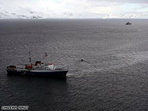 Rescuers from the Achilles took passengers to a Chilean Antarctic base.