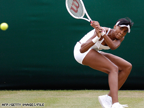 Venus Williams returns the ball during the 2007 tournament.