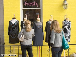 Distinctive local shops and major national brands share space in Georgetown.